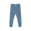 Embroidered Floral Script Sweatpants - Blue Jean