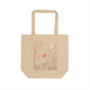 Stay Lost Vintage Floral Eco Tote — Reusable Canvas Grocery & Beach Bag - Oyster