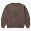 Compass Star Crewneck Sweatshirt: Vintage Nautical Compass Graphic - Clay