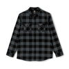 Live Fast Listen Forever Flannel Shirt - Charcoal Heather/ Black