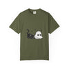 Ghost Cat T-Shirt: Cute Black Cat & Ghost Graphic Tee - Hemp