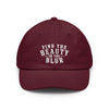 "Find the Beauty in the Blur" Embroidered Casual Cap - Maroon