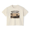 Women's Boxy Tee - Lost & Found Vintage Road Trip Graphic - Ivory