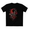 Gothic Moth & Rose Tee — Red Moon Horror Graphic T-Shirt - Black