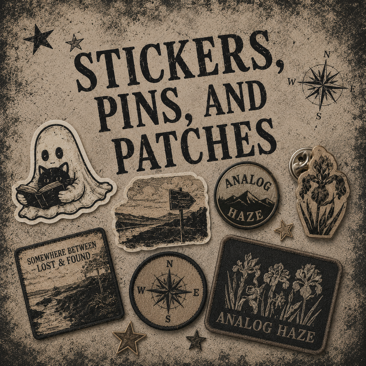 Stickers, Pins, and Patches