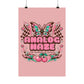 Analog Haze Matte Poster — Retro Butterfly Cherry Wall Art