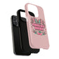 Pink Butterfly "Analog Haze" Tough Magnetic Phone Case — Retro Y2K Cherry Design