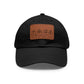 Leather Patch Dad Hat — Vintage Wildflower Sketch Cap