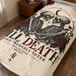 Till Death Velveteen Plush Blanket — Gothic Skeleton Couple with Roses