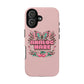 Pink Butterfly "Analog Haze" Tough Magnetic Phone Case — Retro Y2K Cherry Design