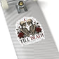 Till Death Kiss-Cut Sticker — Romantic Skeletons & Red Roses Vinyl Decal