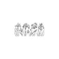 Floral Iris Vinyl Decal — Kiss-Cut Black & White Botanical Sticker