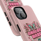 Pink Butterfly "Analog Haze" Tough Magnetic Phone Case — Retro Y2K Cherry Design