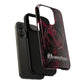 Pink Butterfly "Analog Haze" Tough Magnetic Phone Case — Retro Y2K Cherry Design