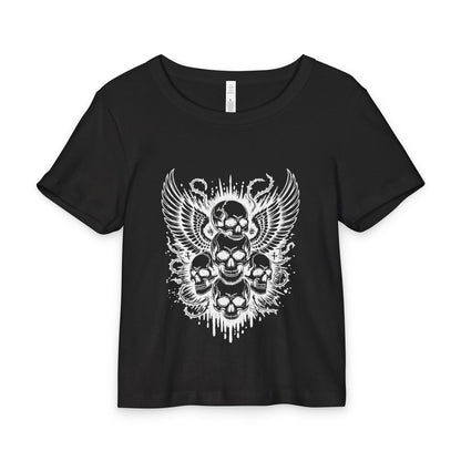 Skull Wings Baby Tee – Gothic Tee