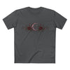 Crescent Moon & Roses Tee — Gothic Floral Night Sky T‑Shirt - Charcoal
