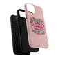 Pink Butterfly "Analog Haze" Tough Magnetic Phone Case — Retro Y2K Cherry Design