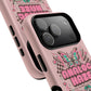 Pink Butterfly "Analog Haze" Tough Magnetic Phone Case — Retro Y2K Cherry Design