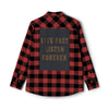 Live Fast Listen Forever Flannel Shirt - Red / Black