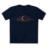 Crescent Moon & Roses Tee — Gothic Floral Night Sky T‑Shirt - Navy