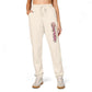 Embroidered Floral Script Sweatpants