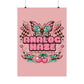 Analog Haze Matte Poster — Retro Butterfly Cherry Wall Art