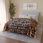 Leopard 'I'm Not Rude I'm Honest' Cozy Throw Blanket