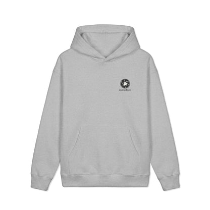 Skull Wings Hoodie: Gothic Back Graphic, Small Chest Emblem