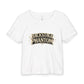 Backstage Phantom Baby Tee — Retro Gold Stage Logo Organic Rib Top