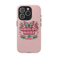 Pink Butterfly "Analog Haze" Tough Magnetic Phone Case — Retro Y2K Cherry Design