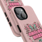 Pink Butterfly "Analog Haze" Tough Magnetic Phone Case — Retro Y2K Cherry Design