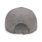 Leather Patch Dad Hat — Vintage Wildflower Sketch Cap