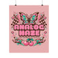 Analog Haze Matte Poster — Retro Butterfly Cherry Wall Art