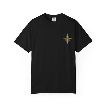 Compass Rose Graphic T-Shirt — Minimal Nautical Adventure Tee