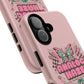 Pink Butterfly "Analog Haze" Tough Magnetic Phone Case — Retro Y2K Cherry Design