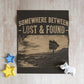 Somewhere Between Lost & Found Vintage Adventure Throw Blanket