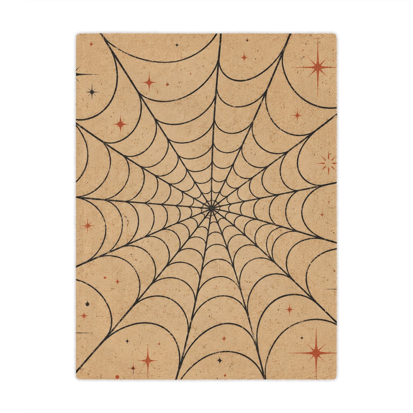 Spiderweb Minky Blanket — Retro Cozy Throw