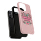 Pink Butterfly "Analog Haze" Tough Magnetic Phone Case — Retro Y2K Cherry Design
