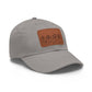 Leather Patch Dad Hat — Vintage Wildflower Sketch Cap