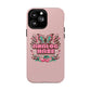 Pink Butterfly "Analog Haze" Tough Magnetic Phone Case — Retro Y2K Cherry Design