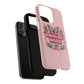 Pink Butterfly "Analog Haze" Tough Magnetic Phone Case — Retro Y2K Cherry Design