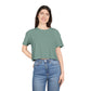 Butterfly Crop Tee: Grunge Red Butterfly Graphic Women's Crop Top