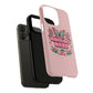 Pink Butterfly "Analog Haze" Tough Magnetic Phone Case — Retro Y2K Cherry Design