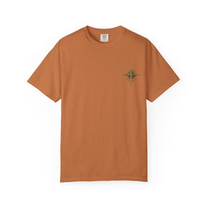 Compass Rose Graphic T-Shirt — Minimal Nautical Adventure Tee