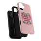 Pink Butterfly "Analog Haze" Tough Magnetic Phone Case — Retro Y2K Cherry Design