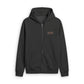 Faded Zip Hoodie — Dripping Red Rose Back Graphic