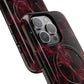 Pink Butterfly "Analog Haze" Tough Magnetic Phone Case — Retro Y2K Cherry Design
