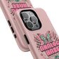 Pink Butterfly "Analog Haze" Tough Magnetic Phone Case — Retro Y2K Cherry Design