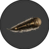 Engraved Faux Leather Microphone Patch: Vintage Singer Music Badge - Black/Gold