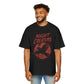 Night Creature Tee — Raven Graphic Men's Oversized T‑Shirt
